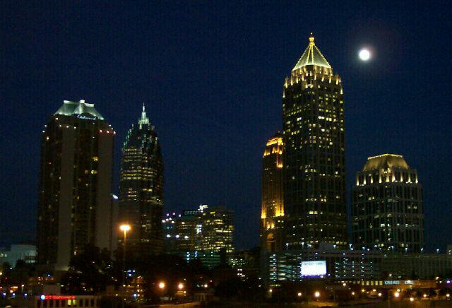 Atlanta Skyline At Midnight